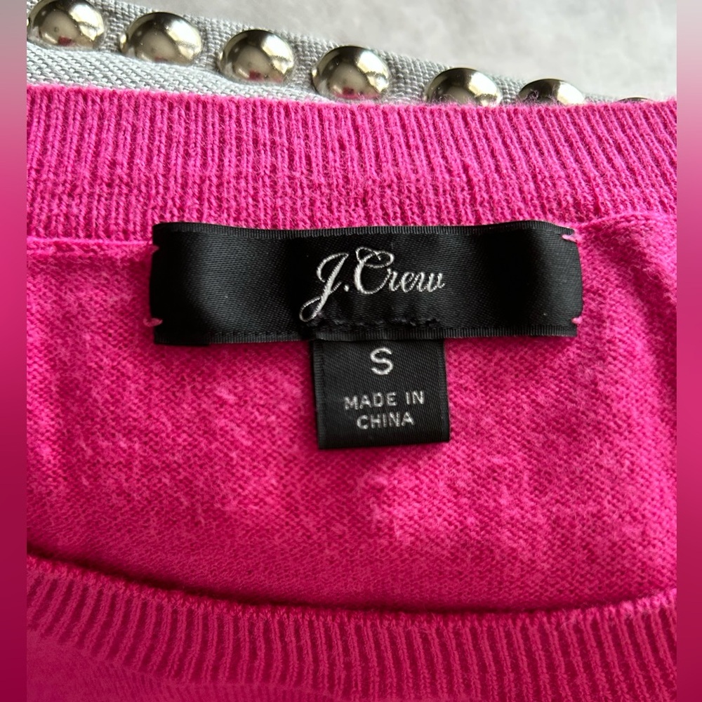 J. Crew Barbie Core Magenta Pink Knit Sleeveless Sweater Tank Top Size S - Picture 6 of 10